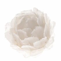 Vianočná ozdoba z peria Kvetina, pr. 8 cm, biela Skladom? Never falošným recenziám