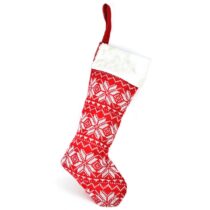 Vianočná textilná topánka pletená, 45 cm, červená Skladom? Never falošným recenziám