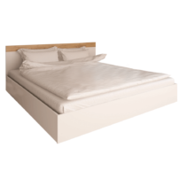 Manželská posteľ, 160x200, biela/dub artisan, GABRIELA P3, poškodený tovar