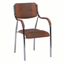 Stohovateľná stolička, hnedá, ILHAM P2, poškodený tovar