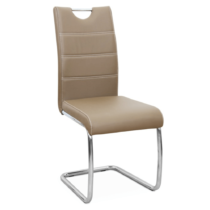 Jedálenská stolička, capuccino/svetlé šitie, ABIRA NEW P1, poškodený tovar